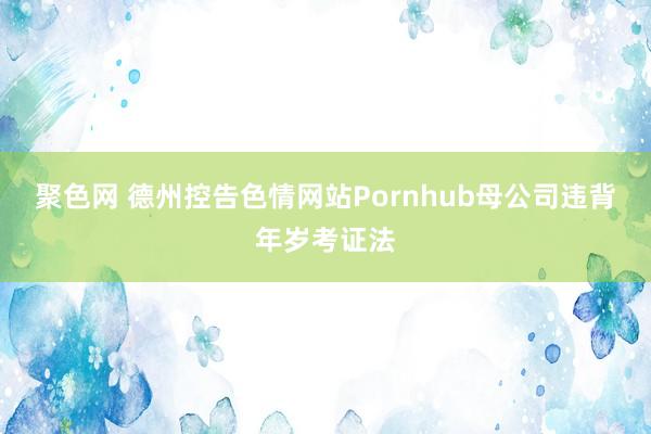 聚色网 德州控告色情网站Pornhub母公司违背年岁考证法