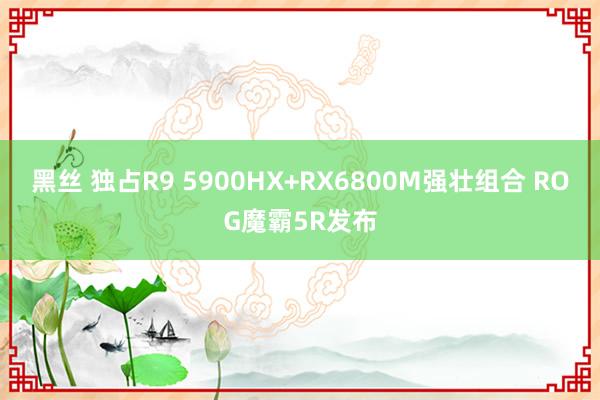 黑丝 独占R9 5900HX+RX6800M强壮组合 ROG魔霸5R发布