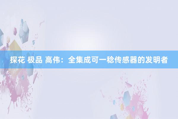 探花 极品 高伟：全集成可一稔传感器的发明者