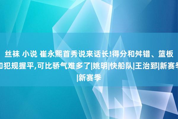 丝袜 小说 崔永熙首秀说来话长!得分和舛错、篮板和犯规握平，可比骄气难多了|姚明|快船队|王治郅|新赛季