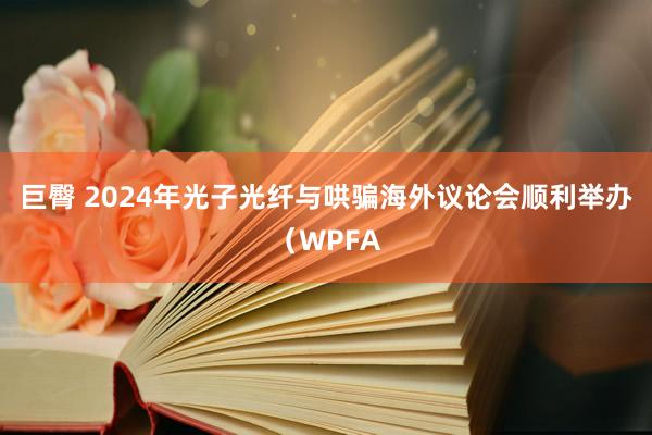 巨臀 2024年光子光纤与哄骗海外议论会顺利举办（WPFA