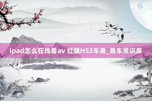 ipad怎么在线看av 红旗HS3车身_易车常识库